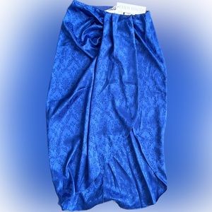 Ronny Kobo Dark Blue Silk Skirt